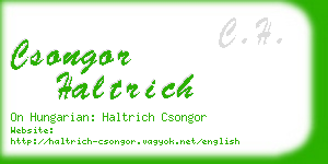 csongor haltrich business card